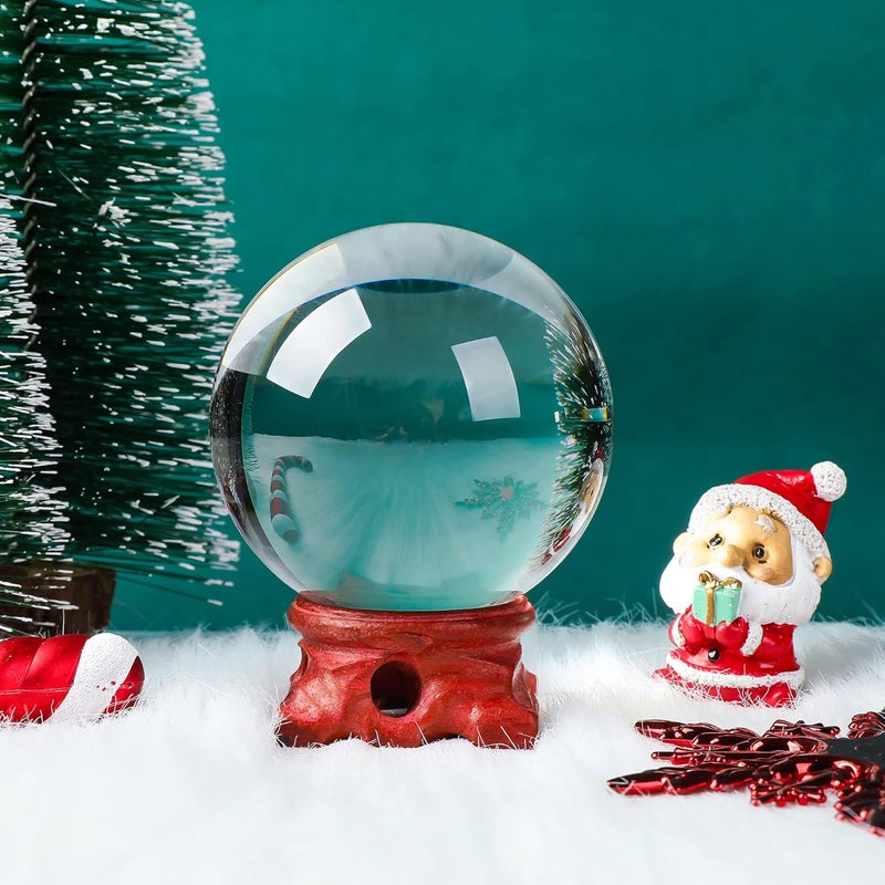 Modaier Crystal Ball 60mm with Wooden Stand and Gift Box for Magic,lensball Photography,Family Decorative,Fortune Teller,Feng Shui,Witchcraft,Witch Decor,and Halloween Decor - Image 3